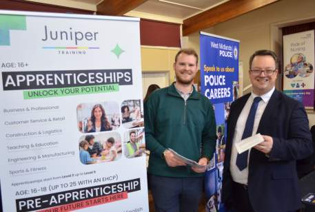 Mike with Tom from Jupiter Training at Mike's latest Apprenticeship Fair